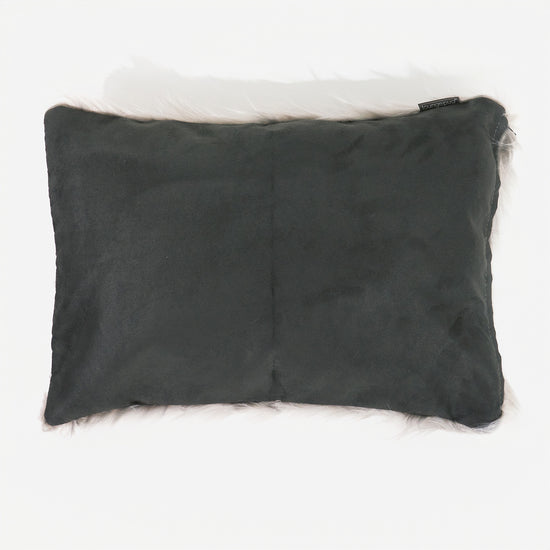 Fodera per Cuscino Rettangolare 35 x 50cm - Pelliccia Sintetica Mongola Grigio 02