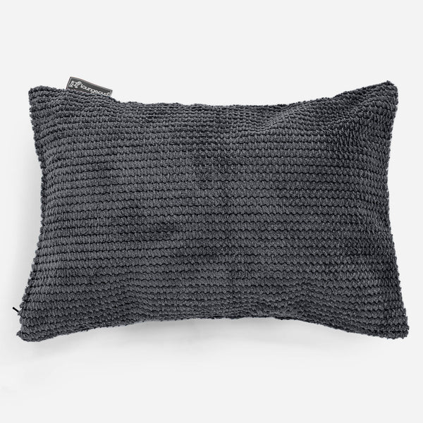 Fodera per Cuscino Rettangolare 35 x 50cm - Pompon Nero 01