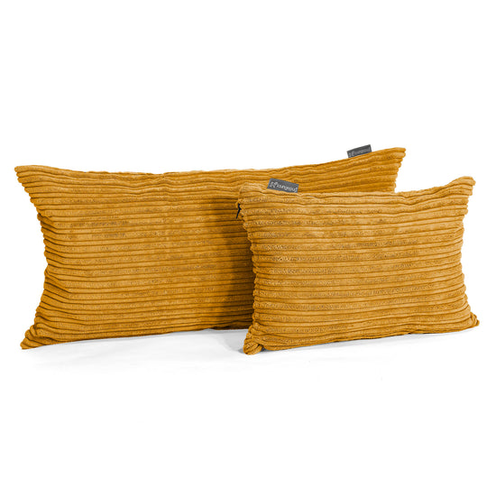 Fodera per Cuscino Rettangolare 35 x 50cm - Velluto a Coste Miele Dorato 03