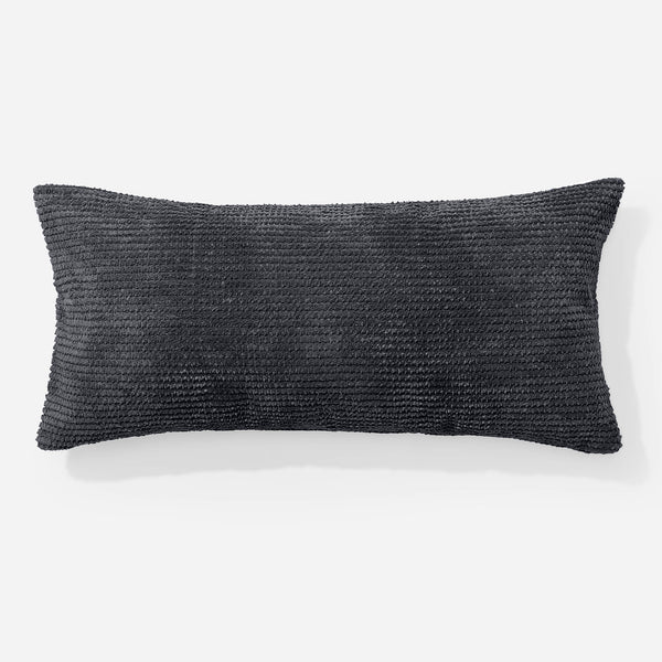 Fodera per Cuscino Rettangolare Gigante 40 x 70cm - Pompon Nero 01
