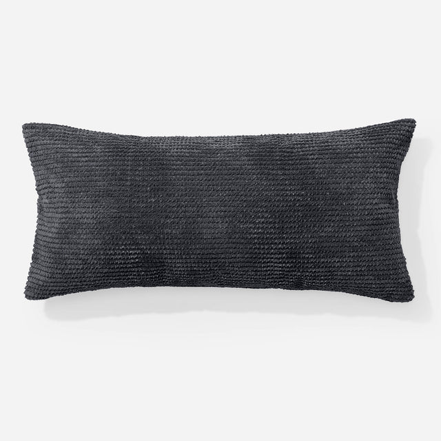 Fodera per Cuscino Rettangolare Gigante 40 x 70cm - Pompon Nero 01