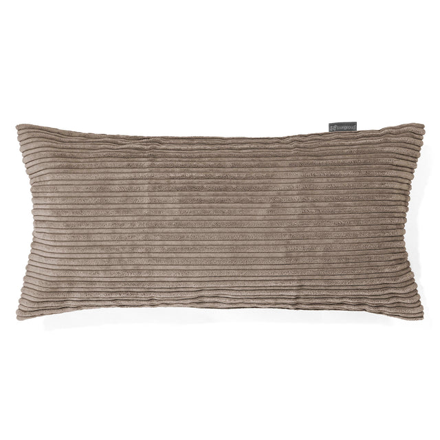Fodera per Cuscino Rettangolare Gigante 40 x 70cm - Velluto a Coste Grigio Tortora 01