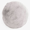 Fodera per Cuscino Rotondo 50cm - Eco-pelliccia di Coniglio Grigio Chiaro 01