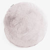 Fodera per Cuscino Rotondo 50cm - Eco-pelliccia di Coniglio Rosa Antico 01