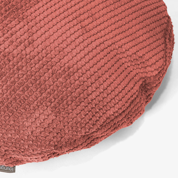 Fodera per Cuscino Rotondo 50cm - Pompon Arancione Zucca 02