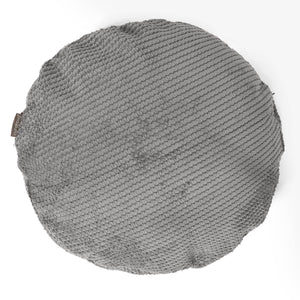 Fodera per Cuscino Rotondo 50cm - Pompon Carbone Grigio
