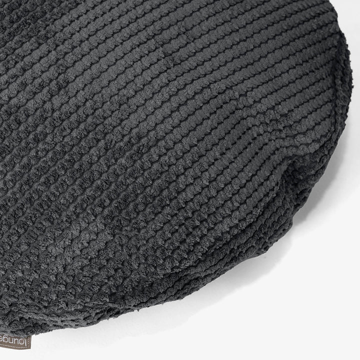 Fodera per Cuscino Rotondo 50cm - Pompon Nero 02