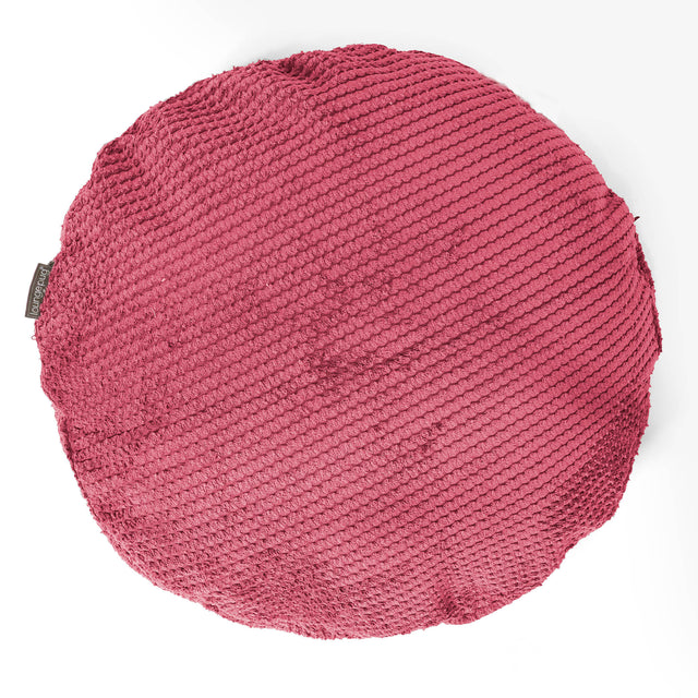 Fodera per Cuscino Rotondo 50cm - Pompon Rosso pastello 01
