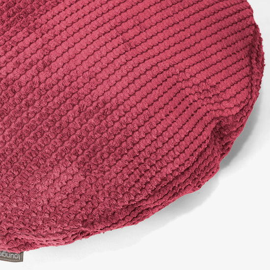 Fodera per Cuscino Rotondo 50cm - Pompon Rosso pastello 02