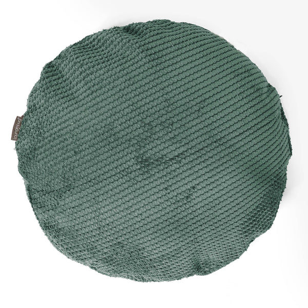 Fodera per Cuscino Rotondo 50cm - Pompon Verde Muschio 01