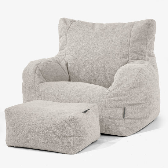 Josephine Poltrona Sacco,  Pouf - Bouclé Avorio 02