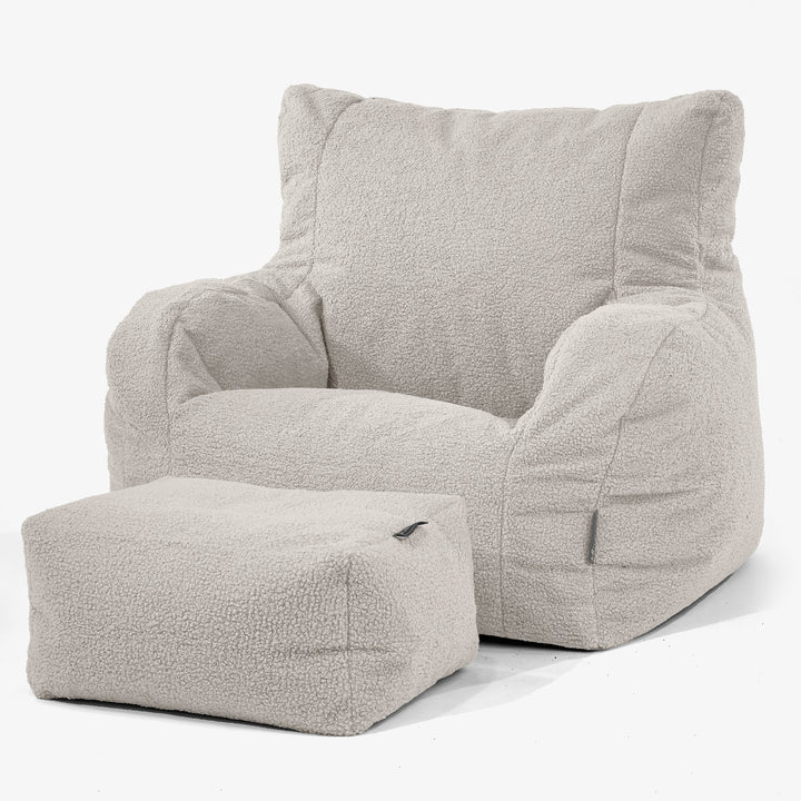 Josephine Poltrona Sacco,  Pouf - Bouclé Avorio 02