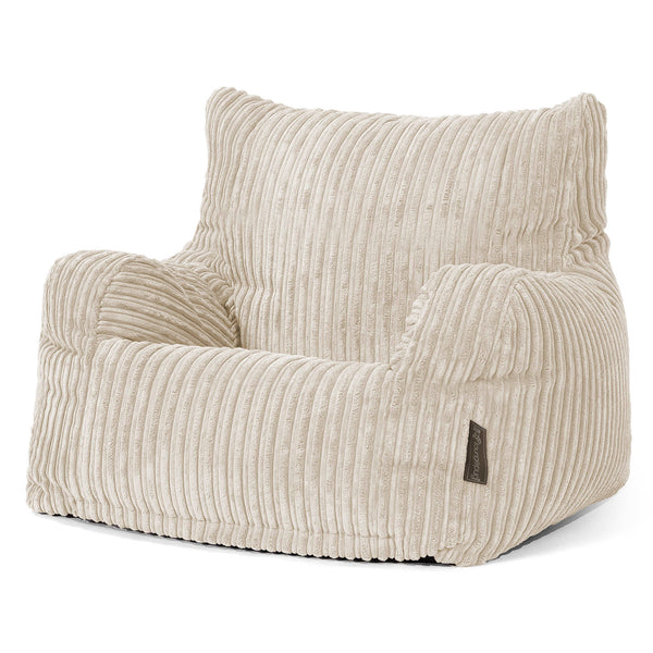 Josephine Poltrona Sacco, Pouf - Velluto a Coste Panna 01