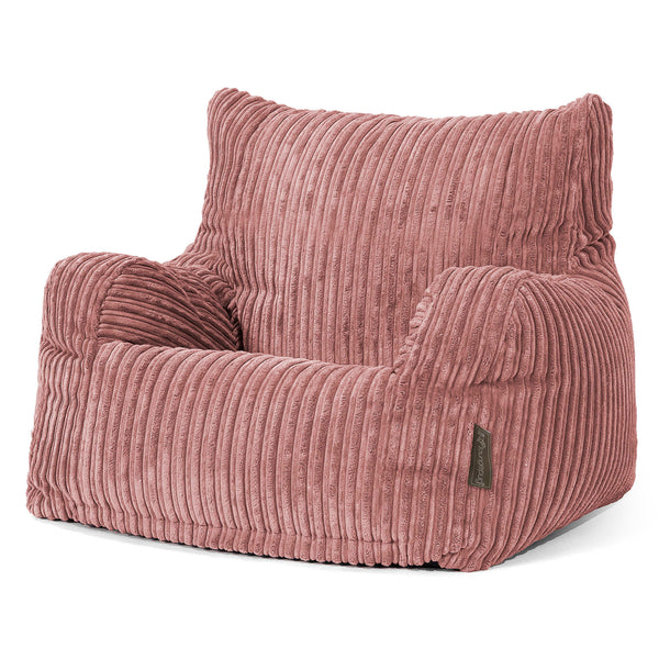 Josephine Poltrona Sacco, Pouf - Velluto a Coste Pesca 01