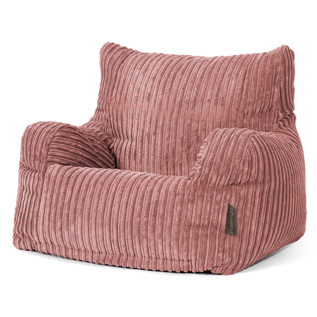Josephine Poltrona Sacco, Pouf - Velluto a Coste Pesca 01