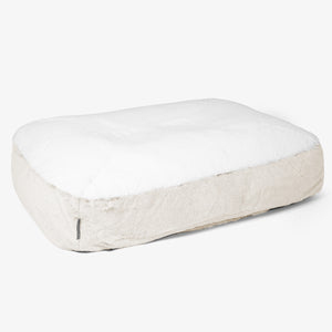 Lettino per Cani Sloucher Grande - Eco-pelliccia di Coniglio Bianco