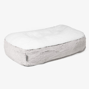 Lettino per Cani Sloucher Medio - Eco-pelliccia di Coniglio Grigio Chiaro