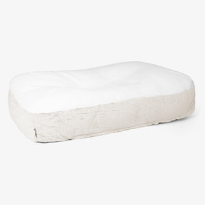 Lettino per Cani Sloucher XL - Eco-pelliccia di Coniglio Bianco