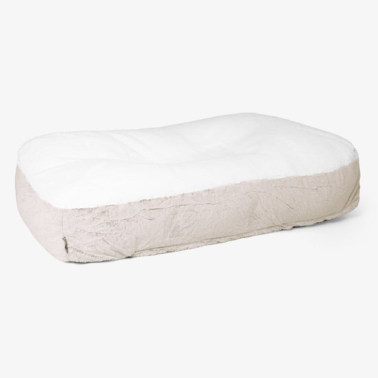Lettino per Cani Sloucher XL - Eco-pelliccia di Coniglio Marrone dorato 01