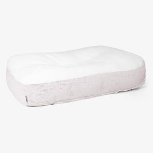 Lettino per Cani Sloucher XL - Eco-pelliccia di Coniglio Rosa Antico