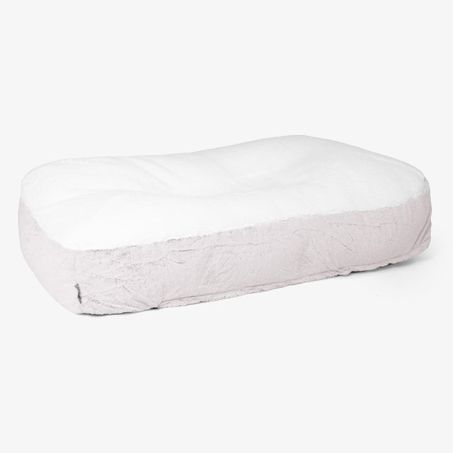 Lettino per Cani Sloucher XL - Eco-pelliccia di Coniglio Rosa Antico 01