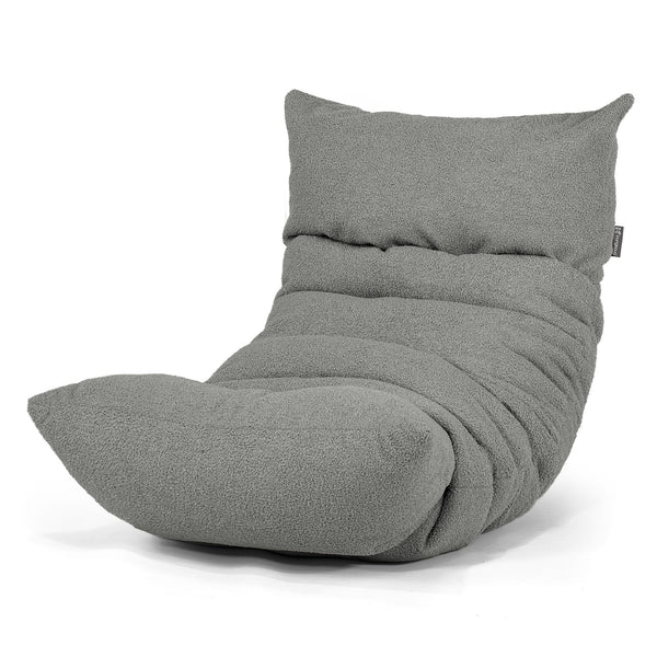 Lettino Pouf Sacco Eva - Bouclé Grigio