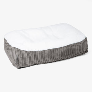 Lettino per Cani Sloucher Medio - Sherpa & Velluto a Coste Grafite