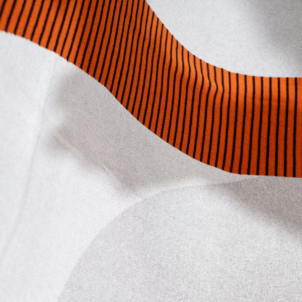 Coperta / Plaid - Lavorato a Maglia Astratto a Blocchi Arancione Fabric Close-up Image