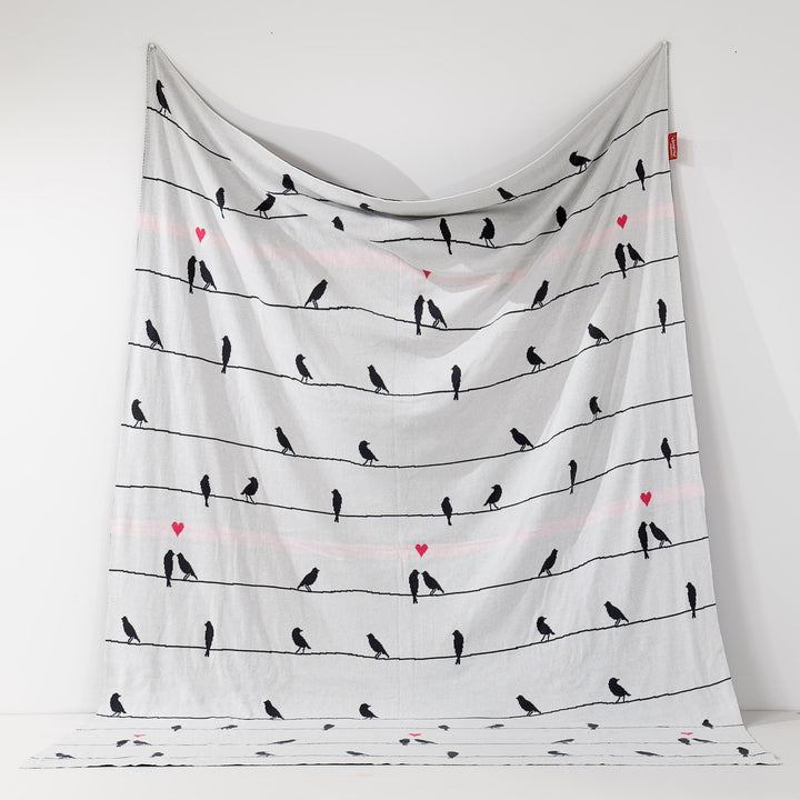 Coperta / Plaid - Lavorato a Maglia Bird 02