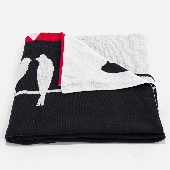 Coperta / Plaid - Lavorato a Maglia Bird 04