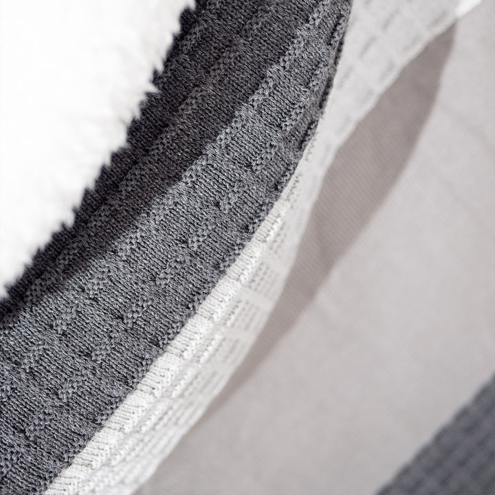 Coperta / Plaid - Lavorato a Maglia Blocco di Colore Grigio 02
