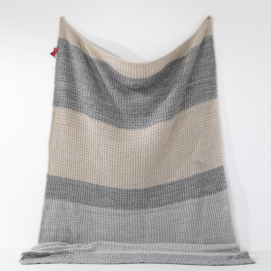 Coperta / Plaid - Lavorato a Maglia Chester Grigio 01