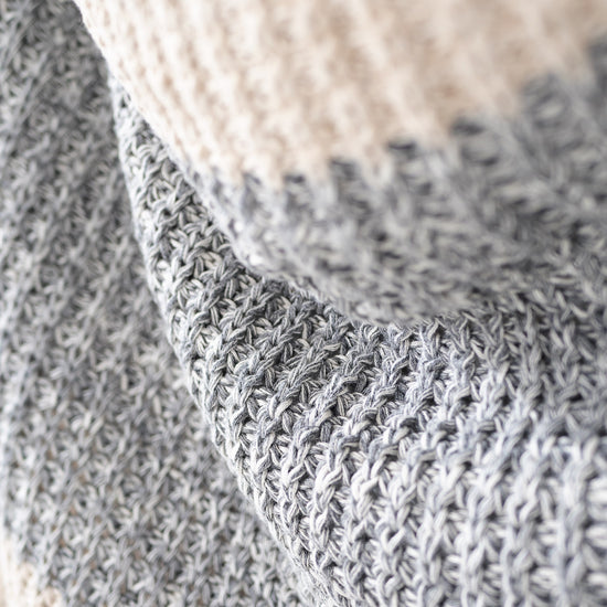 Coperta / Plaid - Lavorato a Maglia Chester Grigio 04