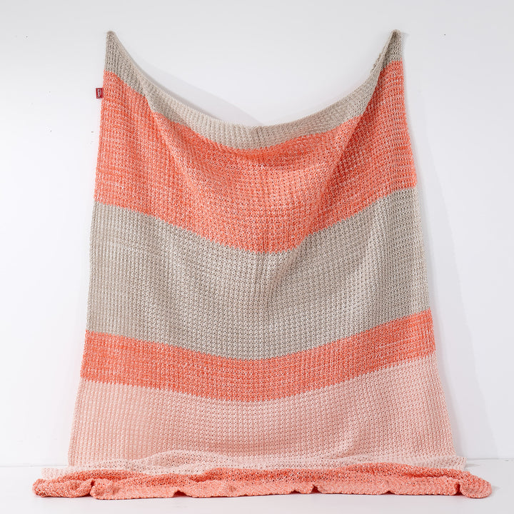 Coperta / Plaid - Lavorato a Maglia Chester Rosa 01
