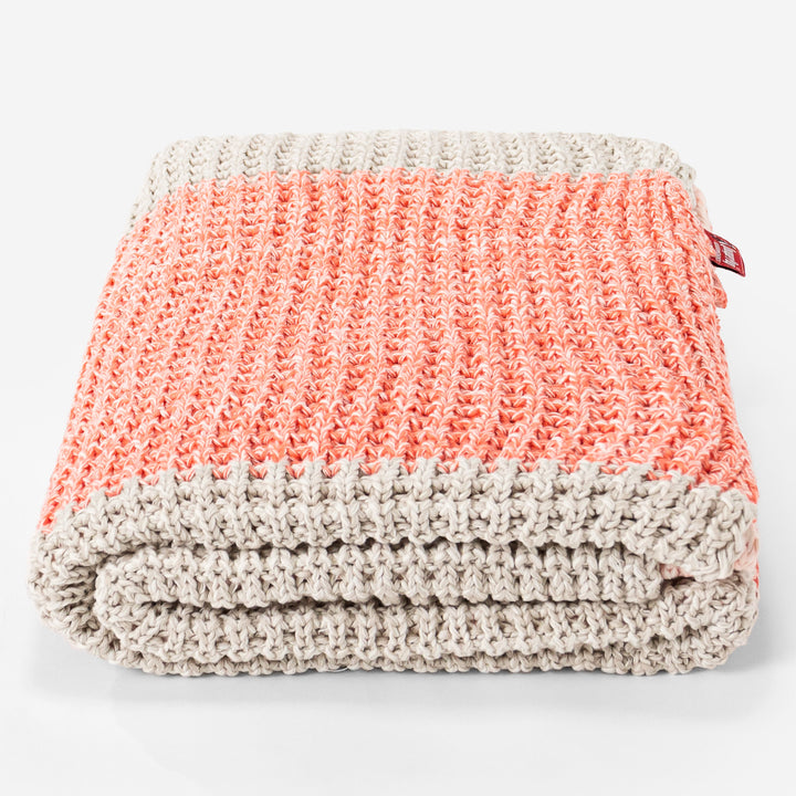 Coperta / Plaid - Lavorato a Maglia Chester Rosa 03