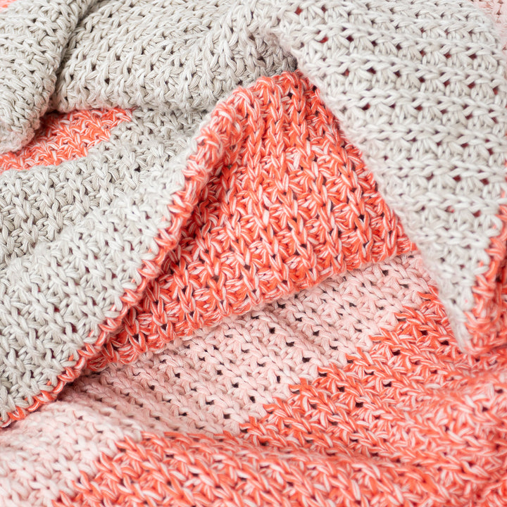 Coperta / Plaid - Lavorato a Maglia Chester Rosa 04