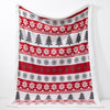 Coperta / Plaid - Lavorato a Maglia Fair Isle di Natale Rosso 01