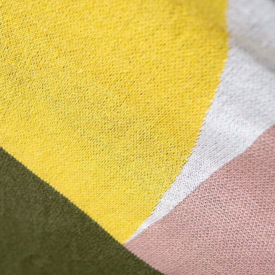 Coperta / Plaid - Lavorato a Maglia Geometrico a Blocchi Verde 04