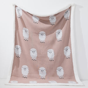Coperta / Plaid - Lavorato a Maglia Pecora Rosa