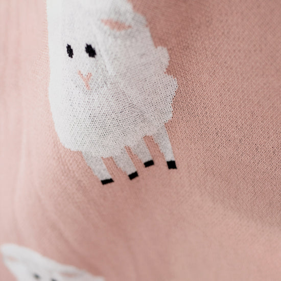 Coperta / Plaid - Lavorato a Maglia Pecora Rosa 04
