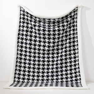 Coperta / Plaid - Lavorato a Maglia Pied-de-poule Nero