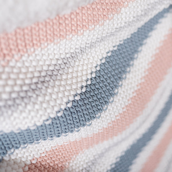 Coperta / Plaid - Lavorato a Maglia Striscia Pastello 02