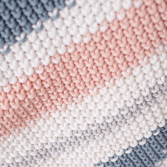 Coperta / Plaid - Lavorato a Maglia Striscia Pastello 04