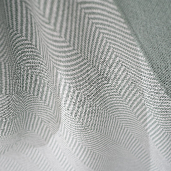 Coperta / Plaid - Lavorato a Maglia Tessuto a Spina di Pesce Azzurro Uovo di Anatra 03