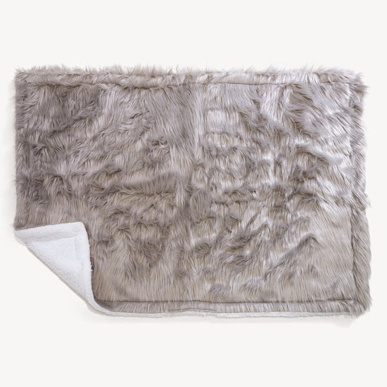 Plaid / Coperta Sherpa - Pelliccia Sintetica Mongola Grigio 02