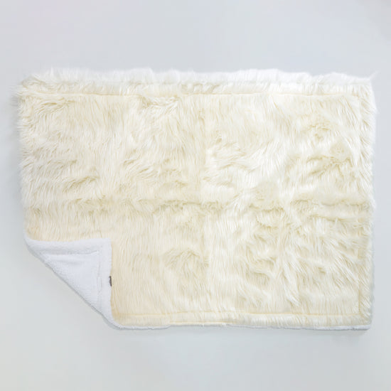 Plaid / Coperta Sherpa - Pelliccia Sintetica Mongola Panna 02