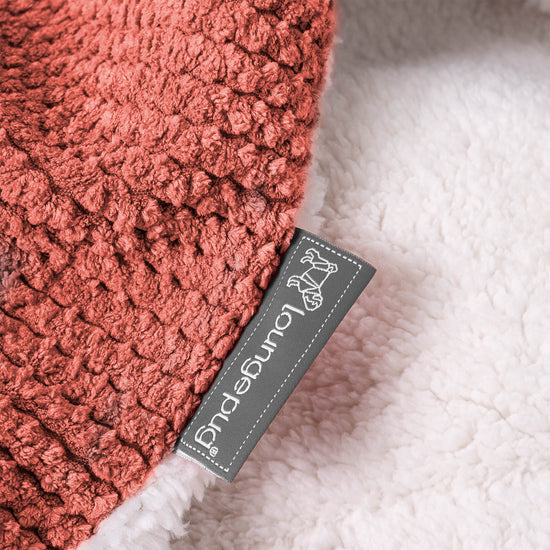 Plaid / Coperta Sherpa - Pompon Arancione Zucca 04