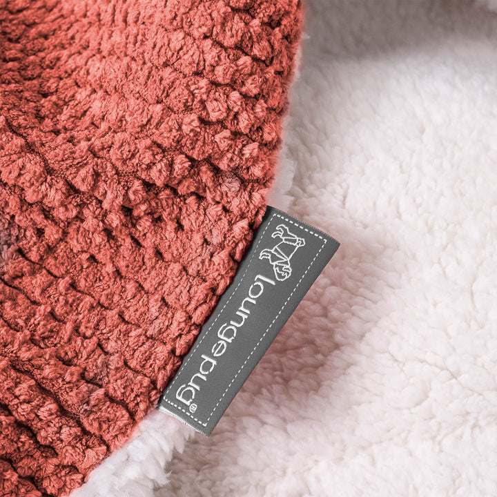 Plaid / Coperta Sherpa - Pompon Arancione Zucca 04