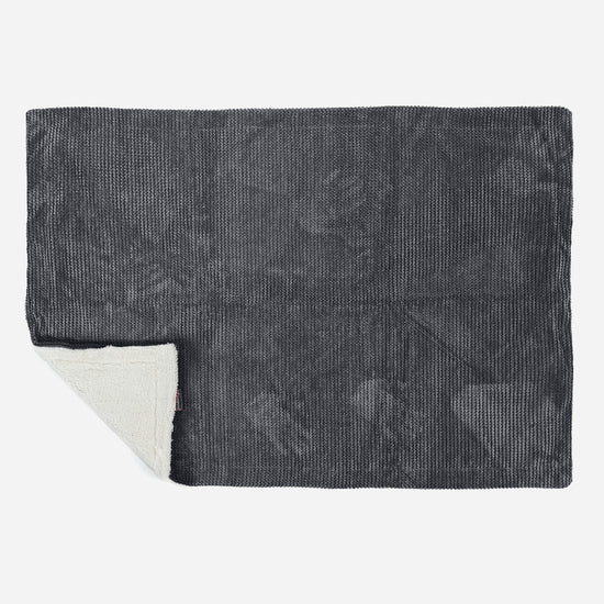 Plaid / Coperta Sherpa - Pompon Nero 03