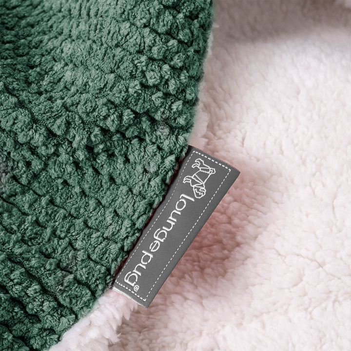 Plaid / Coperta Sherpa - Pompon Verde Muschio 04